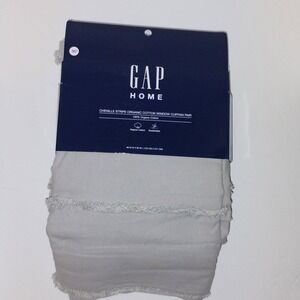 GAP Home Chenile Stripe Organic Cotton Window Curtain Pair - 48 in W X 95 in L